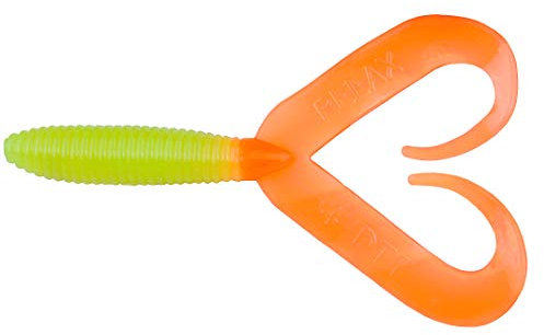 Relax DTT Doppelschwanz Twister 10 cm 10 Stück Gummiköder 169 Gelb Orange