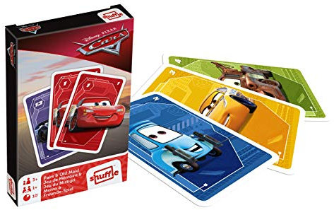 Shuffle Disney Cars – Paare und Old Maid Spielkarten, geeignet zum Spielen von Snap, 1 Deck, ab 3 Jahren