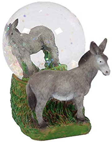 PIA International Glitzerkugel Esel, Schneekugel Tier Tiere Schneekugeln Langohr