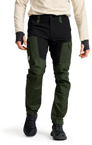 RevolutionRace Herren RVRC GP Pants, Hose zum Wandern und für viele Outdoor-Aktivitäten, Forest Green, XS