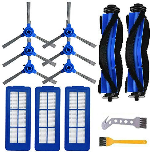 Accessories Kit Replacement Part For Eufy RoboVac 11s Max, 15C Max, 30C Max, G10, G30 For Hiraliy Vacuum Cleaner, 2 Main Roller Brush 6 Side Brush 3 Filter