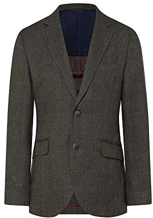 HACKETT LONDON Mens WL/CO/CA Green CHK EP Jacket, 6AZGREEN/Multi, 36W / 34L
