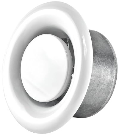 Steinberg14 80mm Valve à Disque Réglable - Diffuseur/Grille D'aération - Vanne à Disque en Métal