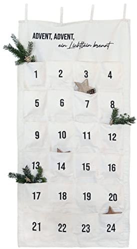 Papierdrachen Adventskalender 2024 aus Stoff zum Befüllen - ein Lichtlein brennt - hochwertig bestickt - Stoffbeutel zum selber Dekorieren - Geschenksäckchen - wiederverwendbarer Wandteppich Set Nr 31