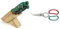 Sanelli 931605 Ceppo Coltelli Leck, Legno, Verde/Rosso, 5 unità & Premana Professional Forbice Cucina, Acciaio Inossidabile, Verde/Rosso, 21.0x1.0x7.5 cm