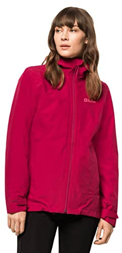 Jack Wolfskin Damen Moonrise 3In1 Jacke, Cranberry, S