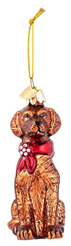 Noble Gems? Braune Labrador Retriever Glasornament