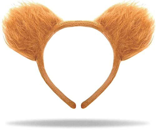Hatstar Teddy Bär Ohren Haarreif | Braun Bären Stirnband Haarband | Haarschmuck für Damen, Herren & Kinder | Accessoire für Karneval & Fasching Kostüm