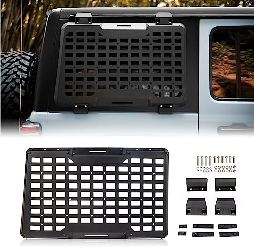 MAIKER Heckscheibe MOLLE Panel Modular Storage Panel System Heckscheibe Schutz Dekoration für 2018-2025 Jeep Wrangler JL 4-Türer, Beifahrerseite