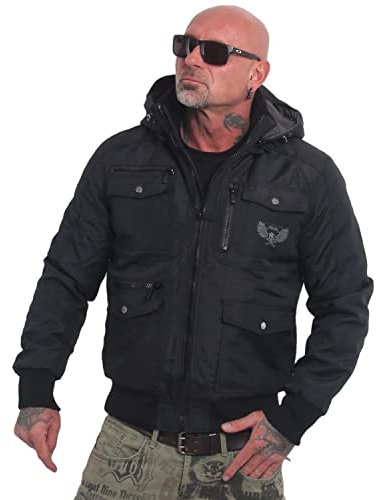 Yakuza Herren Bulletproof Troop Winterjacke, Schwarz, M