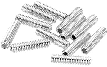 sourcing map Guitar Bridge Saddle Height Adjustment Screws Metric M3x12 Silver for Electric Guitars Bridge 12pcs