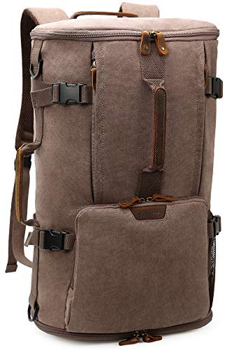 G-FAVOR 40L Reiserucksack Handgepäck Rucksack Groß Herren Damen, Canvas Rucksack für 15,6-17,3 Zoll Laptop, für Reise Arbeit Freizeit Schule Trekking Wandern