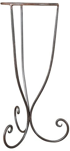Biscottini Wrought Iron Plant Pot 75x31x31 cm | Three Feet Indoor and Outdoor Plant Pot | Pedestal for Plants