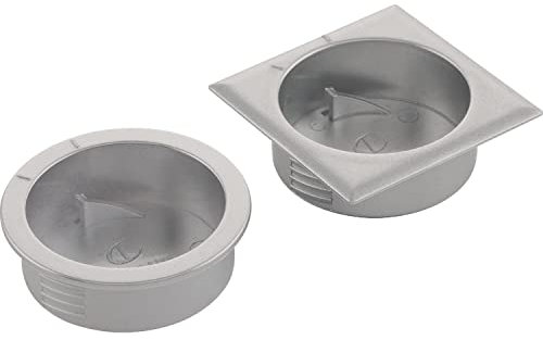 DOMUS LINE Einbaugehäuse Set für Fernbedienung Call Me, rund + quadratisch, Kunststoff Edelstahl Effekt