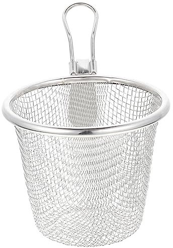 UPKOCH Hot Pot Strainer Basket Stainless Steel Noodle Filter Strainer Basket Food Cooking Strainer Spaghetti Strainer Spoon with Handle for Cooking Frying L
