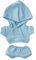 niannyyhouse 10 cm große Plüschpuppenkleidung, elastische, solide Sportbekleidung, Anzüge, Hoodie, Hose, weiches gefülltes Plüschtier, Verkleidungszubehör (Hellblau, 10 cm)