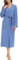 Sopesil Women Dressing Gown Waffle Full-Length Robe Lightweight Luxury Bathrobes Soft Loungewear Sleepwear Spa and Hotel for All Year Blue,XL
