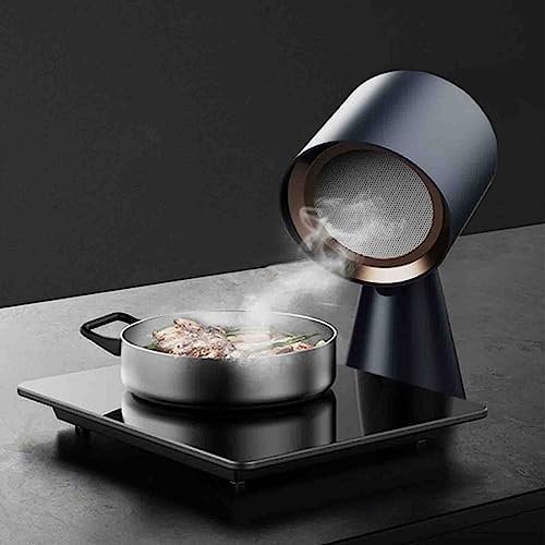 PRUJOY Desktop Range Hood with 2 Gears Mode Portable Extractor Hood for Indoor and Fondue Easy To Clean and Perfect for Filtering Fumes (Black)