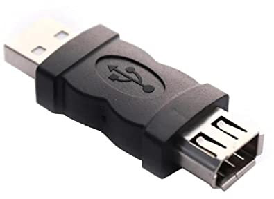 KieTeiiK Adaptateur USB 2.0 mâle vers Firewire IEEE 1394 6 broches femelle pour appareil photo, téléphone portable, lecteur MP3, imprimante, scanner, disque dur