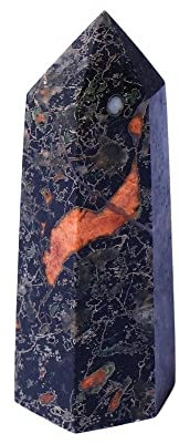 Quarzdekoration, 1 Stück natürlicher Kristallpunkt, Plum, Jasperspitze, Jasper, Tower kann für die Dekoration des Hauses verwendet werden, HEPBAK (Größe: 6 – 7 cm)