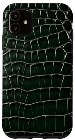 Reptilien Alligator Eidechse Krokodil Schlange Muster grün Hülle für iPhone 11