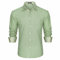 HISDERN Mens Long Sleeve Shirts Regular Fit Casual Button Shirt for Men Formal Dress Shirts Business Slim Shirt Sage Green L