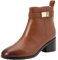 Tommy Hilfiger Donna Stivali Mid Heel in Pelle, Marrone (Cognac Brown), 38