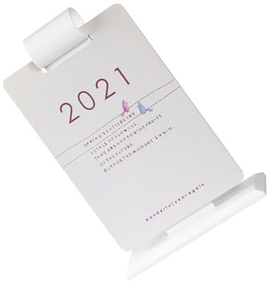 BUTIFULSIC 1 Stück 2021 Hänge Tisch Kalender Desktop-kalender Schreibtischkalender Kreativ Home-office-kalender Schreibtisch-flip-kalender Kalenderständer Heimkalender -material Büro Frisch