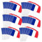 60 Pièces Petit Drapeau Français avec Baton Drapeau Tricolore Bleu Blanc Rouge Tenus à manivelle Fanions pour Fête défilés matchs de football événement sportif Jardin Décoration de bar 21 x 14 cN