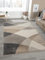 Mia's Teppiche Mosaix - Alfombra Moderna de Pelo Corto para salón y Dormitorio, con Corte de Contorno, diseño geométrico a Cuadros, Color Beige, 80 x 140 cm