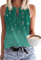 Tanmolo Damen Tank Top Ärmellos Oberteile Sommer Tanktops V-Ausschnitt Blusentop Strand Sexy Vest Top Bluse Farbverlauf-Grün, M