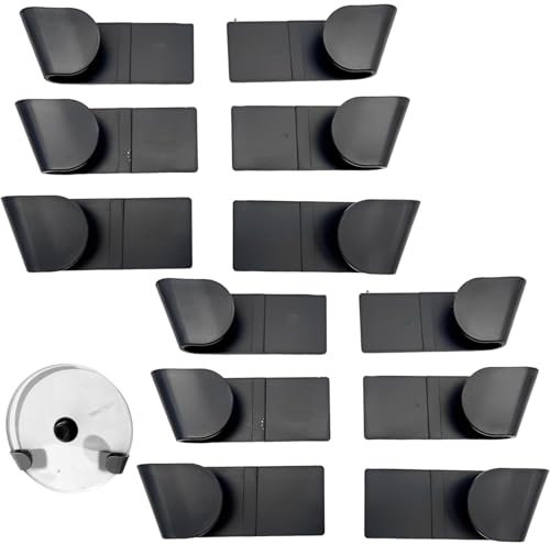 12pcs Pan Lid Holder, Self Adhesive Pot Lid Holder Wall Mount for Kitchen Cabinet Pantry Plates Towels Utensils Organizers