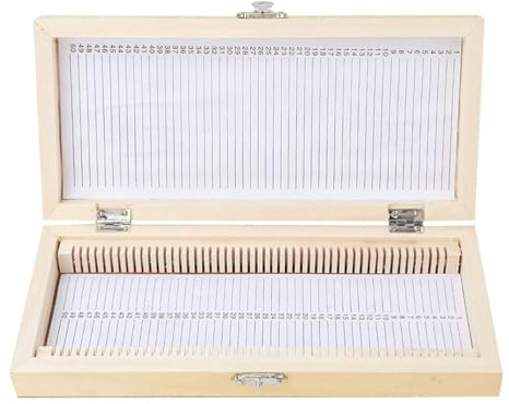 iplusmile Holz Aufbewahrungsbox Für Mikroskop Objektträger Mit 50 Plätzen – Nummerierte Fächer Und Gerillte Schlitze Für Sichere Lagerung Von Biologie Präparaten Im Schulunterricht Und Labor