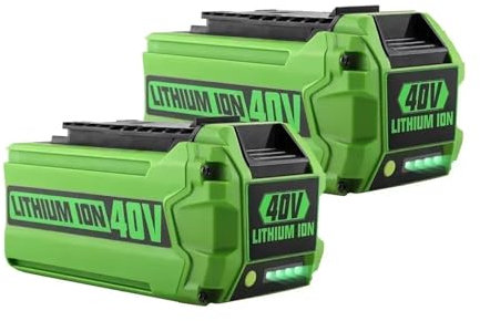 Batteries Li-ION 40 V 6 Ah de Remplacement for tondeuses à Gazon et Outils électriques compatibles avec GreenWorks G-Max(2pcs)