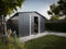 Outgarden Metall-Gerätehaus Max Anthrazit | 8,3 m² | Verzinkter Stahl | Satteldach | Doppeltür | Wetterfest | Gartenschuppen Metall | Schuppen Garten