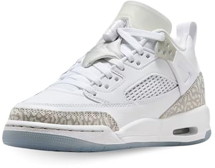 Nike Spizike Basketballschuhe für die Schule, niedrig, Blau / Grau / Weiß