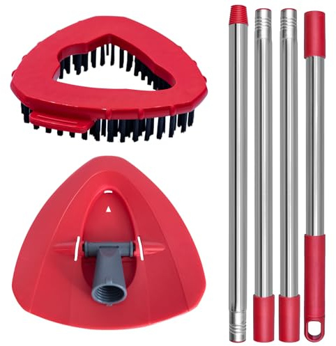 Smart Spin Mop with Scrubber Head, Magic Cleaning System for Wet, Dry Floors, Bucket-Free Household Tool, Includes 1 Brush, 148cm Handle, 1 Base