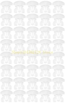 20/40Pcs Vorhang Schienen Stopper Ersatz Zubehör Weiß Kunststoff Gleiter Gardinen Schiebe(Set 2)