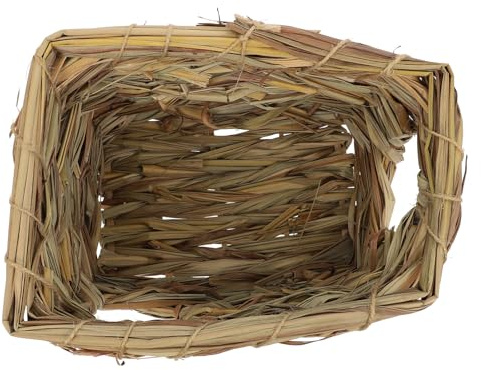Toddmomy Handgefertigtes Stroh Versteckhaus für Kleintiere als Schlafnest | 1 Stück, Atmungsaktiv und Multifunktional, für Ratte und Chinchilla, Geeignet als Nest und Versteck