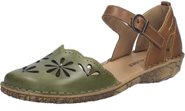 Josef Seibel Damen Klassische Sandalen Rosalie.04,Weite G (Normal),Sandaletten,klettsandalen,Sommerschuhe,Khaki-Kombi,38 EU