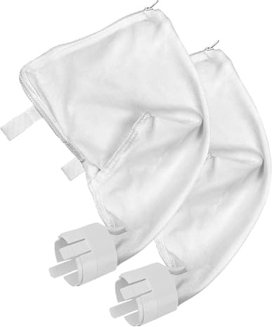 TopHomer 2 Stück Poolreinigerbeutel, Schwimmbad-Staubsauger-Filterbeutel mit Reißverschluss, kompatibel mit Polaris 360 380 Poolreiniger