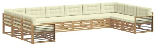 vidaXL Sofagarnituren Massivholz Akazie, Bequeme Gartensofa, modernes Eckmöbel, Robustes Loungemöbel, schickes Set für die Terrasse