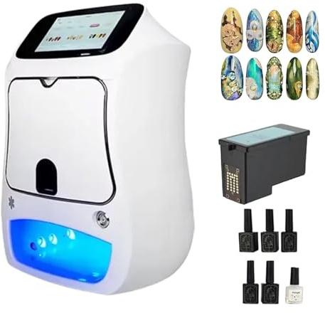 Automatic DIY Nail Art Printing Machine,Professional Nail Printer Machine Kit,with 5 Touchscreen, APP Control,for Home or Salon