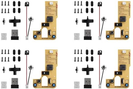 Ynusgeyx 4X for Bamboo Lab DIY 3D Printing Wireless Mouse Kit Model 002 Computer Mouse Components with Printer Parts and Hardware