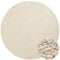 BT Carpet Wolly Teppich Rund – Wohnzimmerteppich Flachgewebe Kurzflor Woll-Optik Wolle Skandi-Look Esszimmer, Wohnzimmer, Kinderzimmer, Schlafzimmer – Creme, 200cm