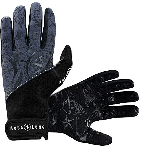 Aqualung Admiral III pour homme Gants de plongée, Noir/gris, X-Small