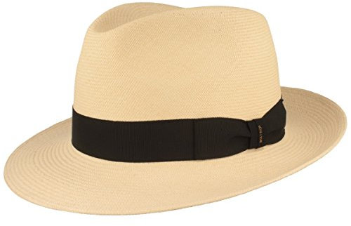 Mayser Orginal Panama-Hut | Stroh-Hut | Sommer-Hut aus Ecuador – Fino - Traditionell Handgeflochten, UV-Schutz 80, Wasserabweisend, Bruchschutz – Exclusive Kollektion (55, weiß)
