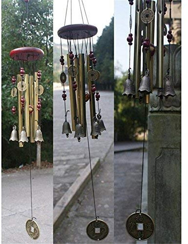 Valink Windspiel, 66,9 cm, groß, für draußen, Garten, antikes Kupfer, erstaunliche Röhren und Glocken, Wanddekoration für den Innenbereich – 67 cm