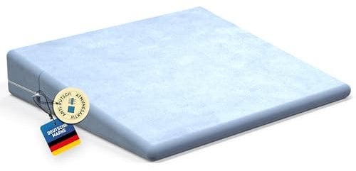 FLIPLINE Keilkissen Stuhl mit atmungsaktivem Anti-Rutsch Samtbezug [optimaler Härtegrad], Polyester, Keilkissen für Auto Bürostuhl Home Office - Sitzkeilkissen Sitzkeil Keil Kissen Sitzkissen