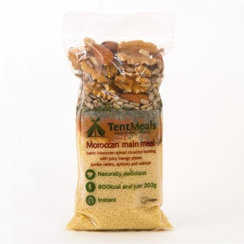 TentMeals Camping and Expedition Food: Moroccan Couscous Main Meal. 1x Large 800 kcal pack